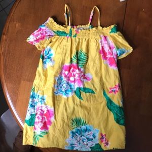 Old Navy girls off shoulder floral print dress